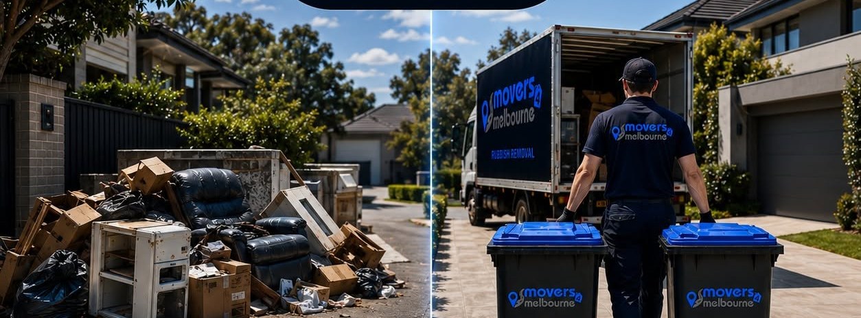 Rubbish removal before and after by Movers4Melbourne